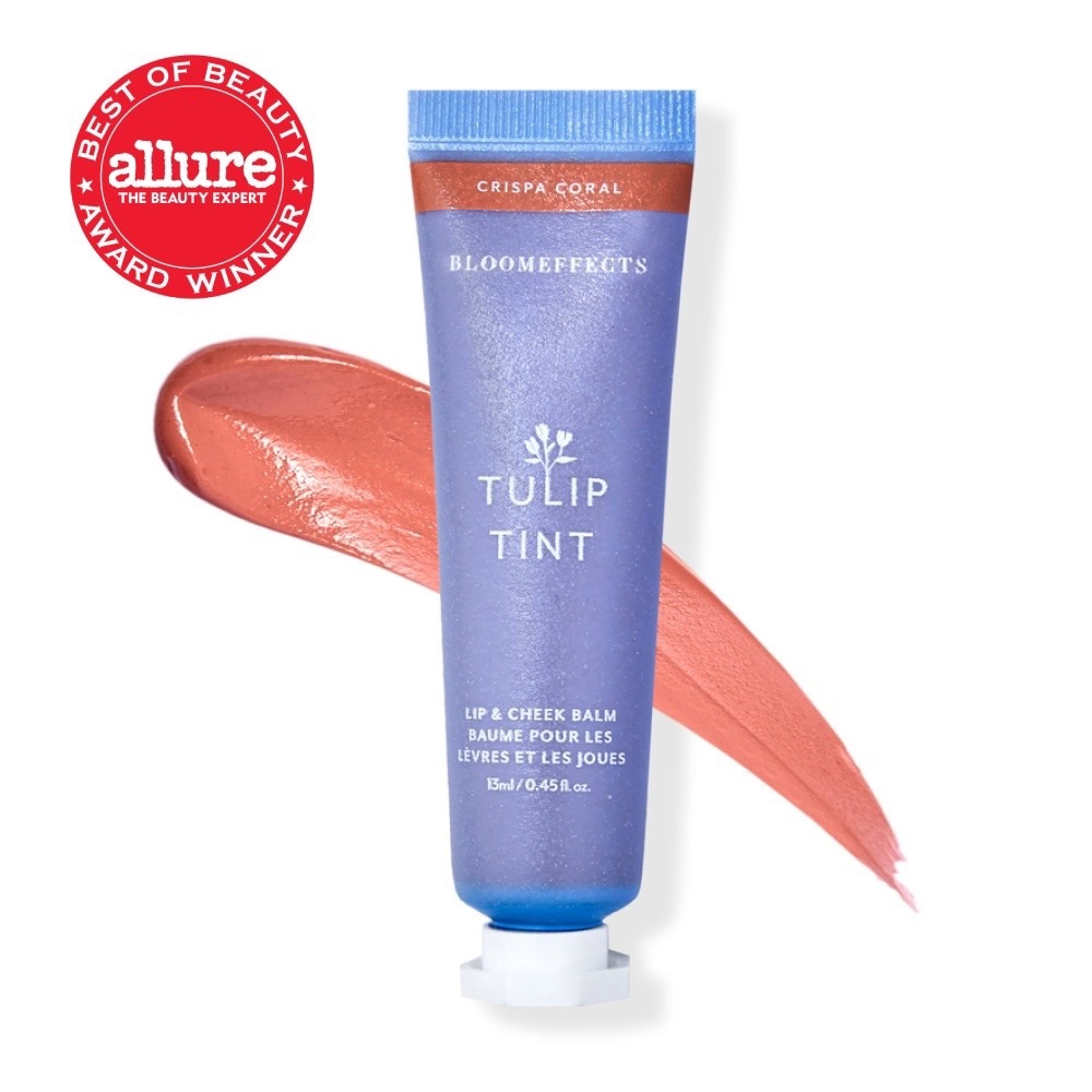 BLOOMEFFECTS Tulip Tint Lip & Cheek Balm in Crispa Coral | Full Size New In Box